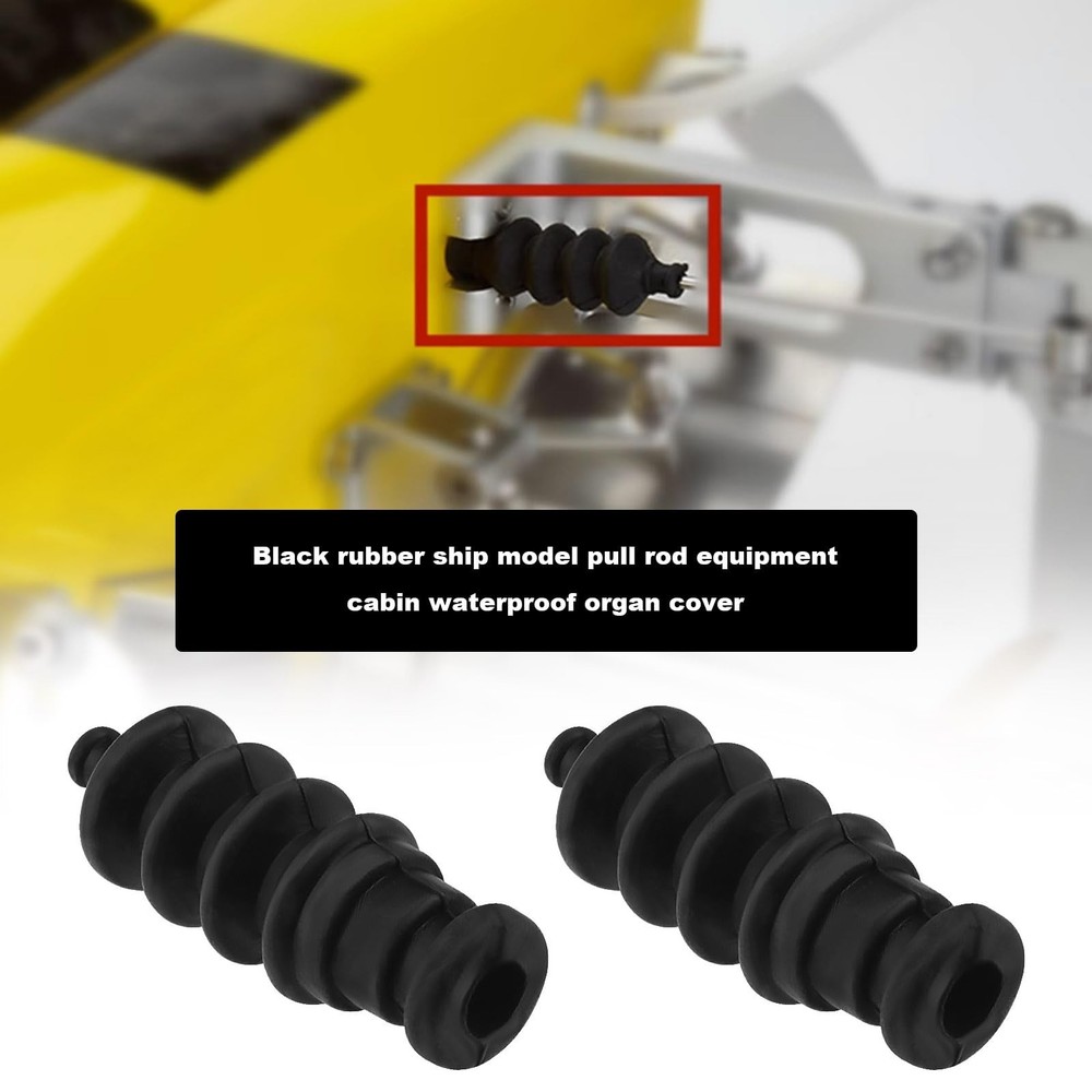 Create idea 5PCS Waterproof Push Rod Rubber Seal Bellow Protection Black