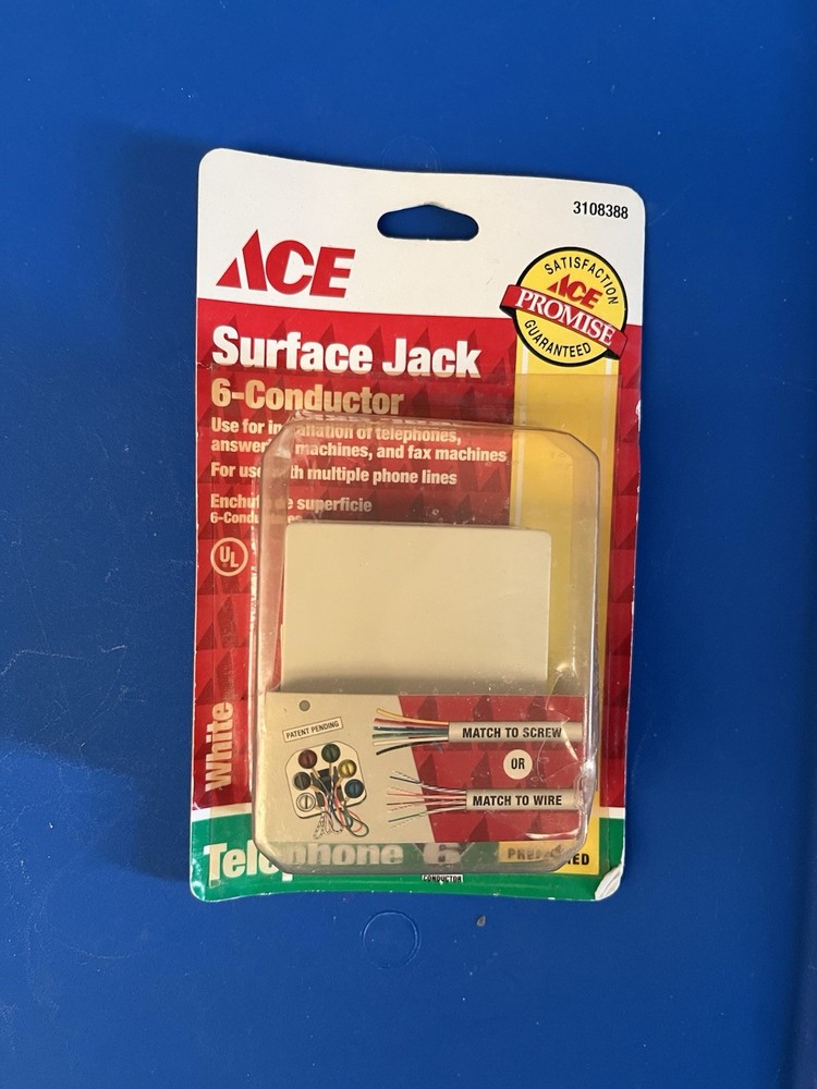 Ace Surface Jack 3108388 6-Conductor White
