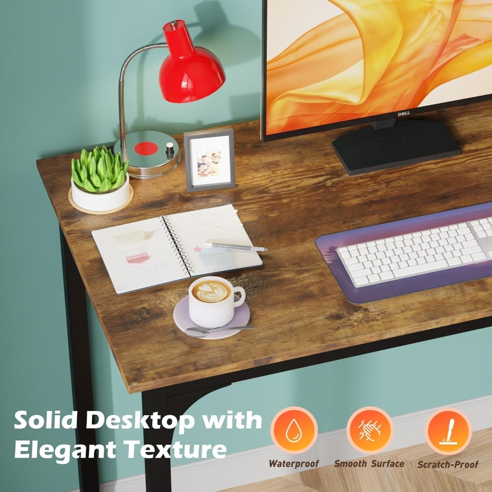 Multi-Functional 39 inch Home Office Desk - Adjustable Feet & Modern Style