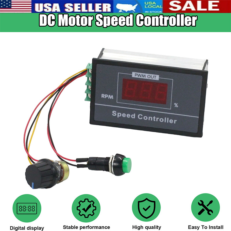 DC Motor Speed Controller PWM Control Start Stop Switch 12V 24V 36V 48V 30A