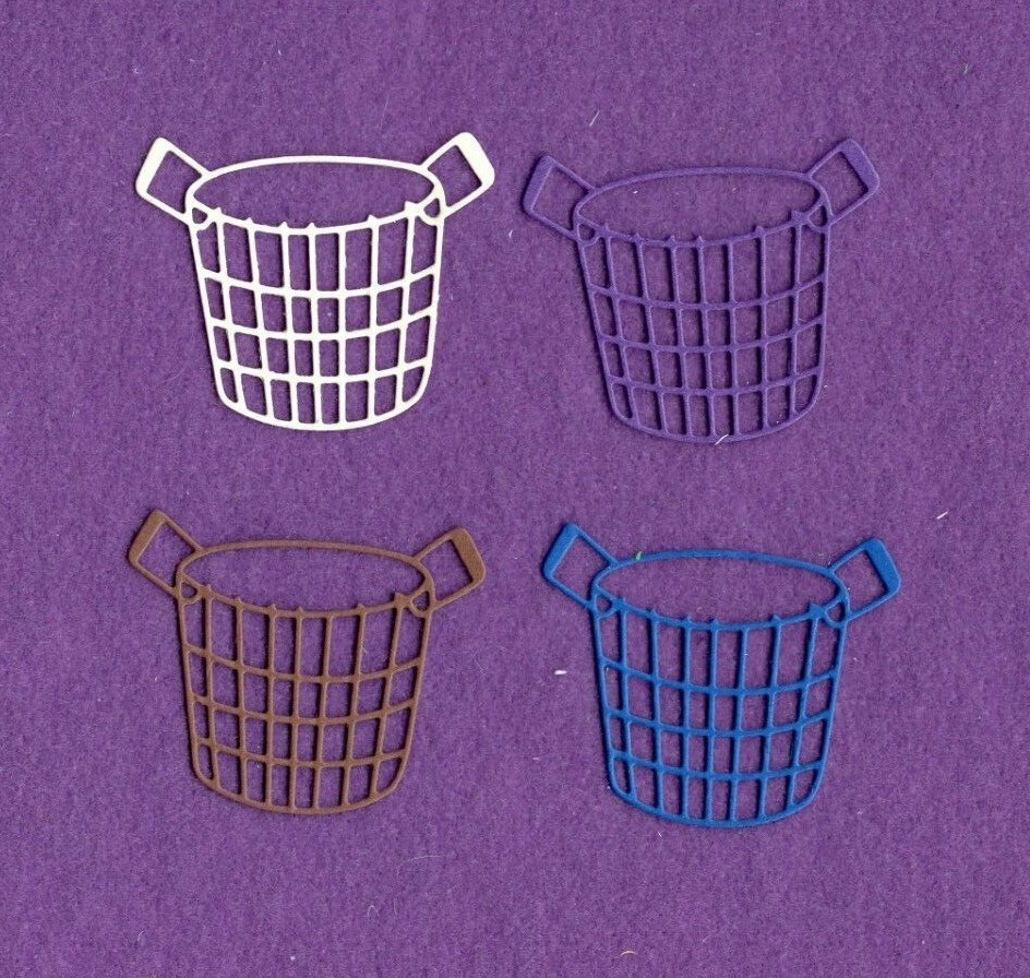 BASKET # 2 large die cuts scrapbook cards