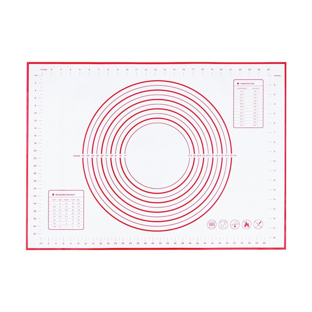 Silicone Bread Baking Mat Mats for Kitchen Counter with Measurements