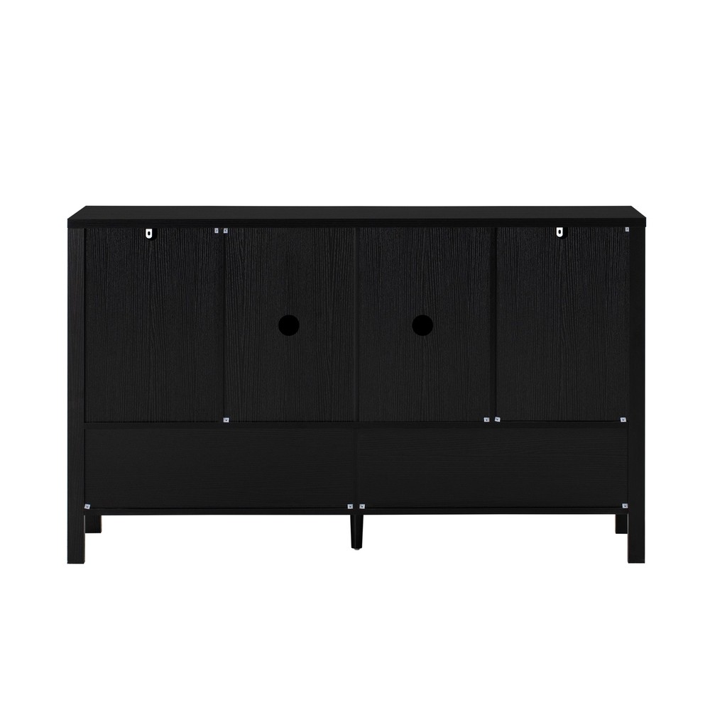 U_STYLE 55.1''Storage Sideboard with 4-Doors,Multi Functional Buffet with Open