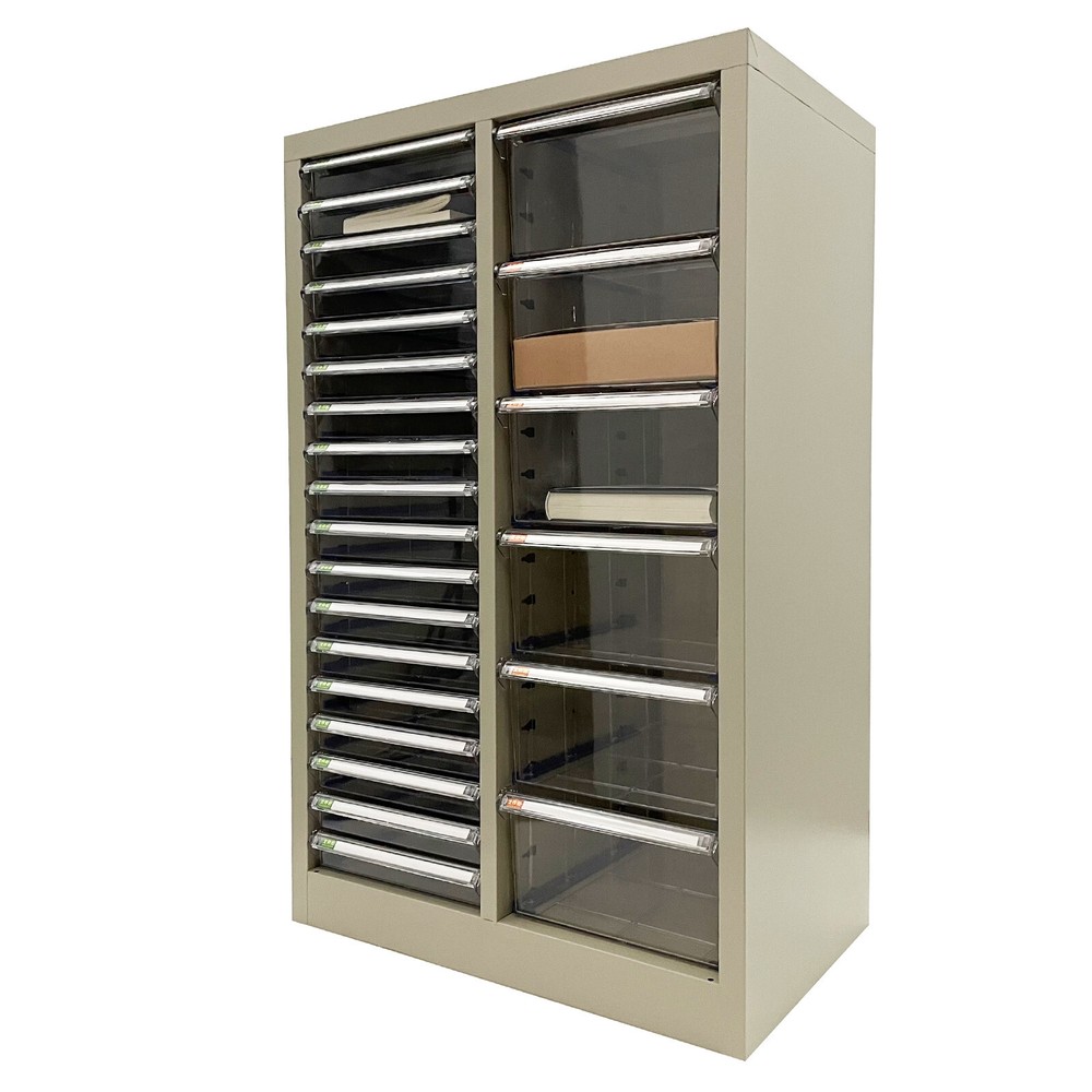 24 Drawer Filing Cabinet Office Document Paper Storage File Container