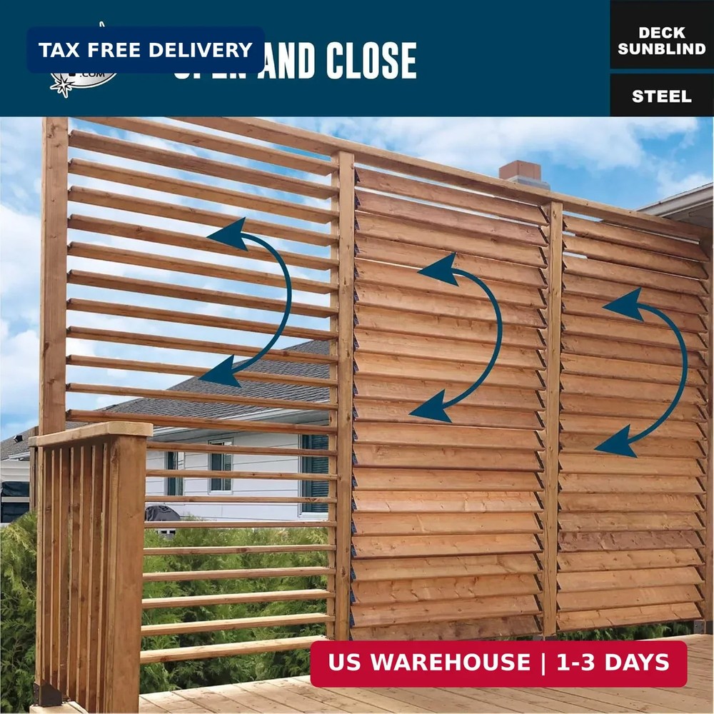 Pylex Deck Sunblind System 11060, Louvers Bracket Shutter Hardware Kit, Up to...