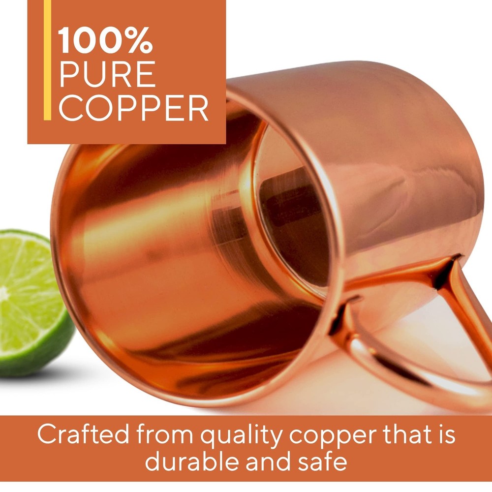 Moscow Mule Copper Mug 16oz Solid Unlined Authentic Cocktail Mug NEW