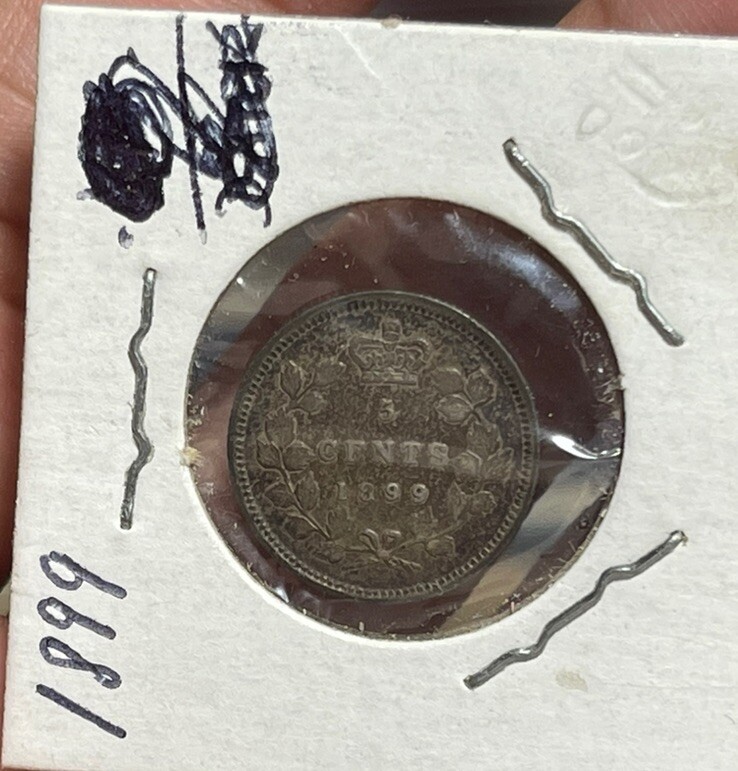 1899 Canada 5 Cents Silver Coin High Value