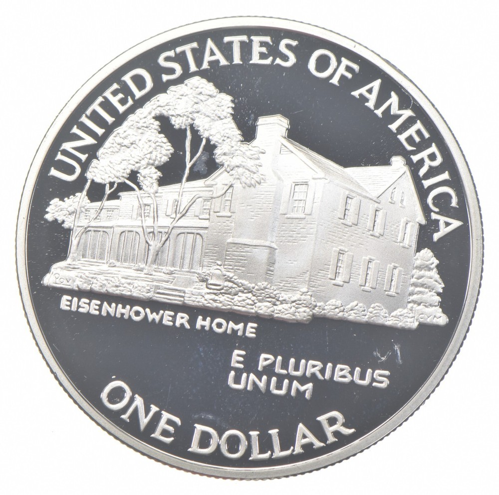 Proof 1990 Ike Eisenhower Centennial - US Commemorative 90% Silver Dollar