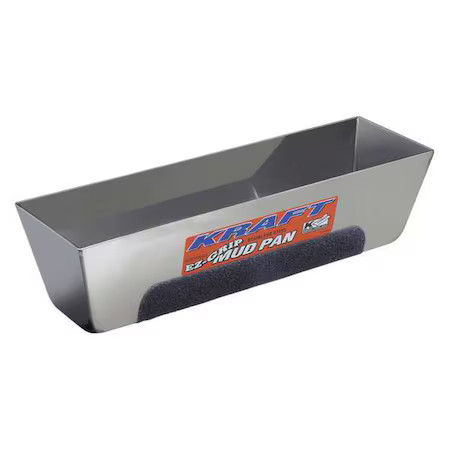 Kraft Tool Dw725 Mud Pan, Ez-Grip, 12In., Rounded Corners