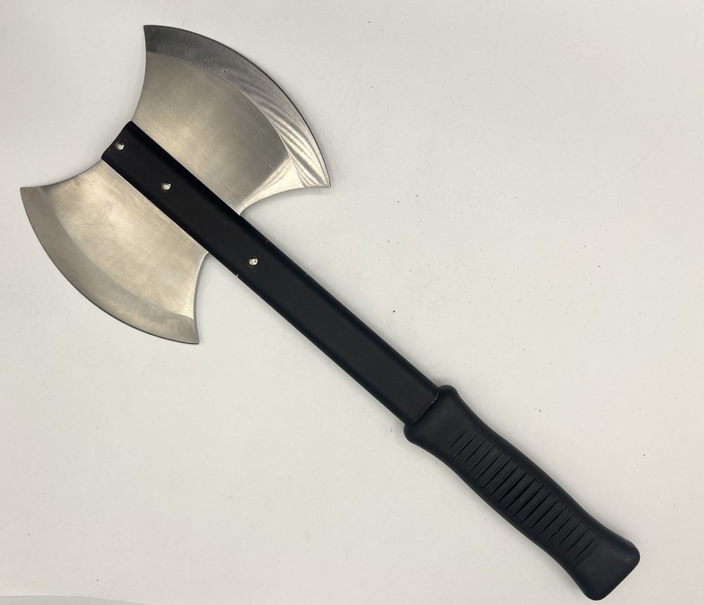 Fox Viking Axe Dual-Head Blades, Anodized Aluminum and Polypropylene Handle
