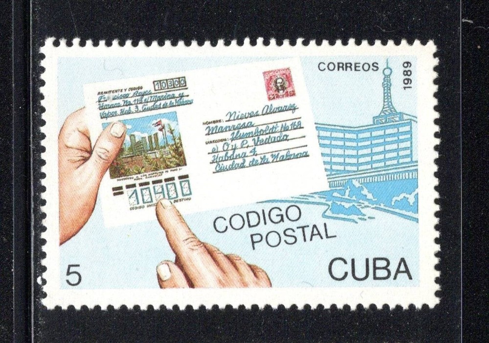 sCUBA Sc# 3126  POSTAL CODES mail  1989  used cto