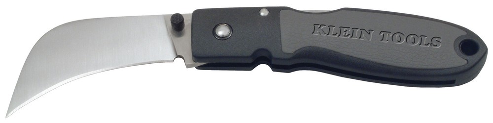 Klein Tools 44005 Lockback Knife, 2-5/8-Inch Hawkbill Blade, Black Handle