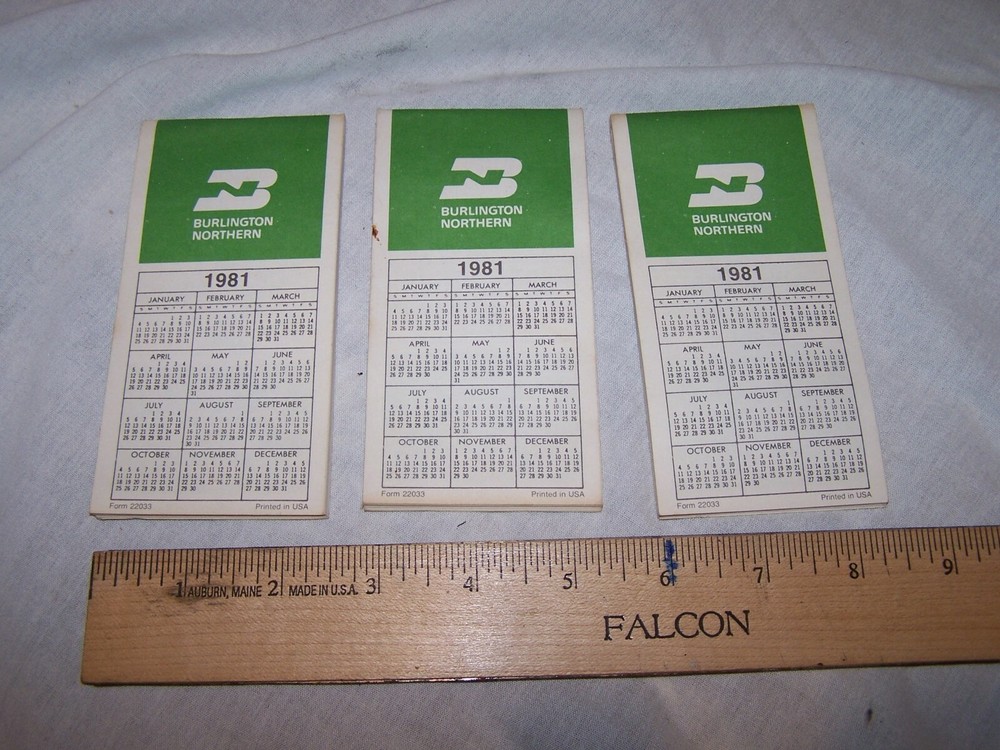 1980 1981 1982 BURLINGTON NORTHERN Pocket Notebook