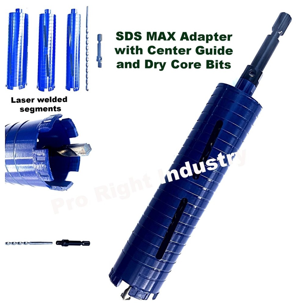 2", 2.5" & 3" Dry Core Bit with sds max shank adapter & pilot bit