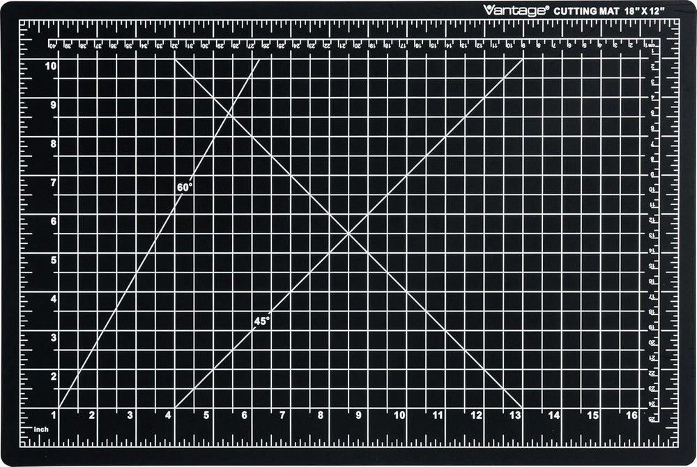 Vantage 12"x18" Self-Healing Cutting Mat - Max Durability for Crafters