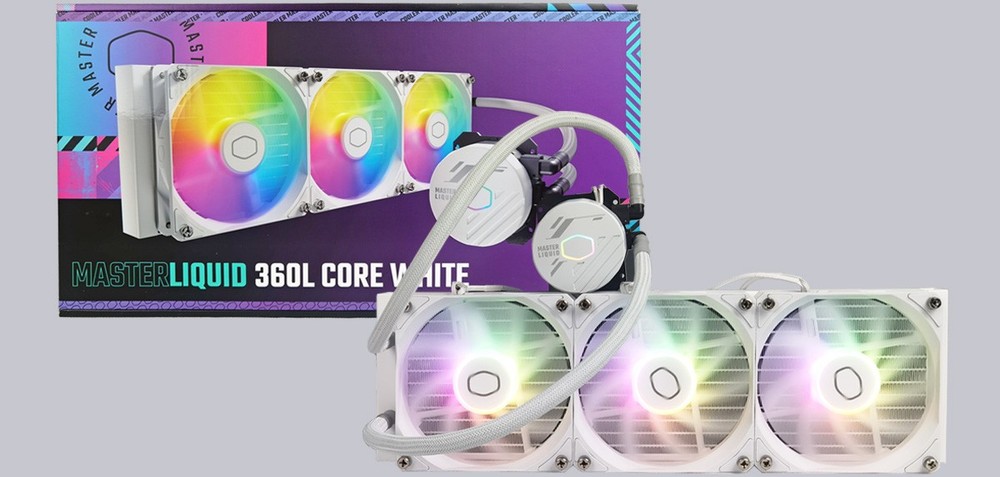 Cooler Master MasterLiquid 360L Core ARGB Close-Loop AIO Liquid Cooler (White)