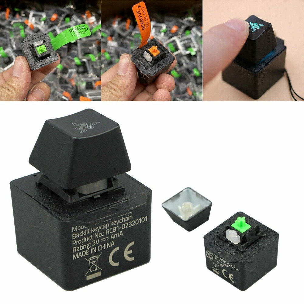 For Razer Chroma RGB Switch Tester ABS Backlit Keycap Keychain