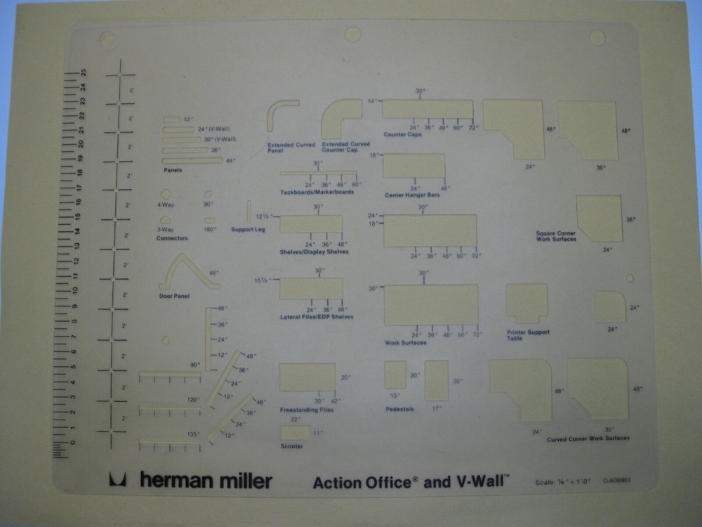 3 Different Herman Miller Stencils Designs Individually Priced