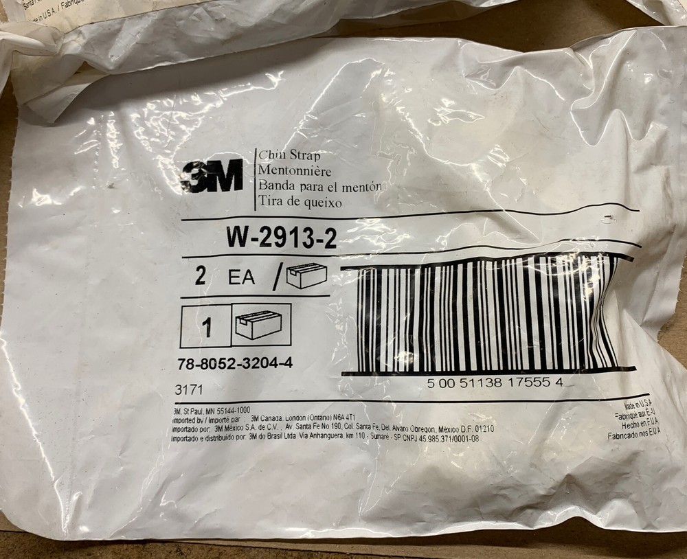 (4) 3M Hard Cap Replacement Chin Strap W-2913