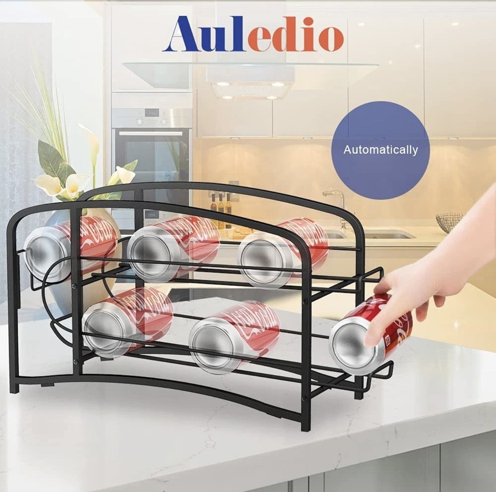 Stackable Beverage Can Dispenser Rack, Storage Organizer Holder for Canned