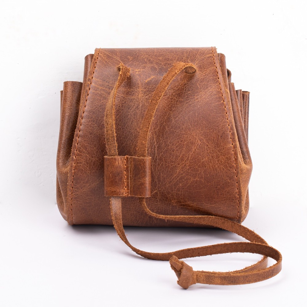 Leather Dice Bag with leather strap, D&D Storage & Gift