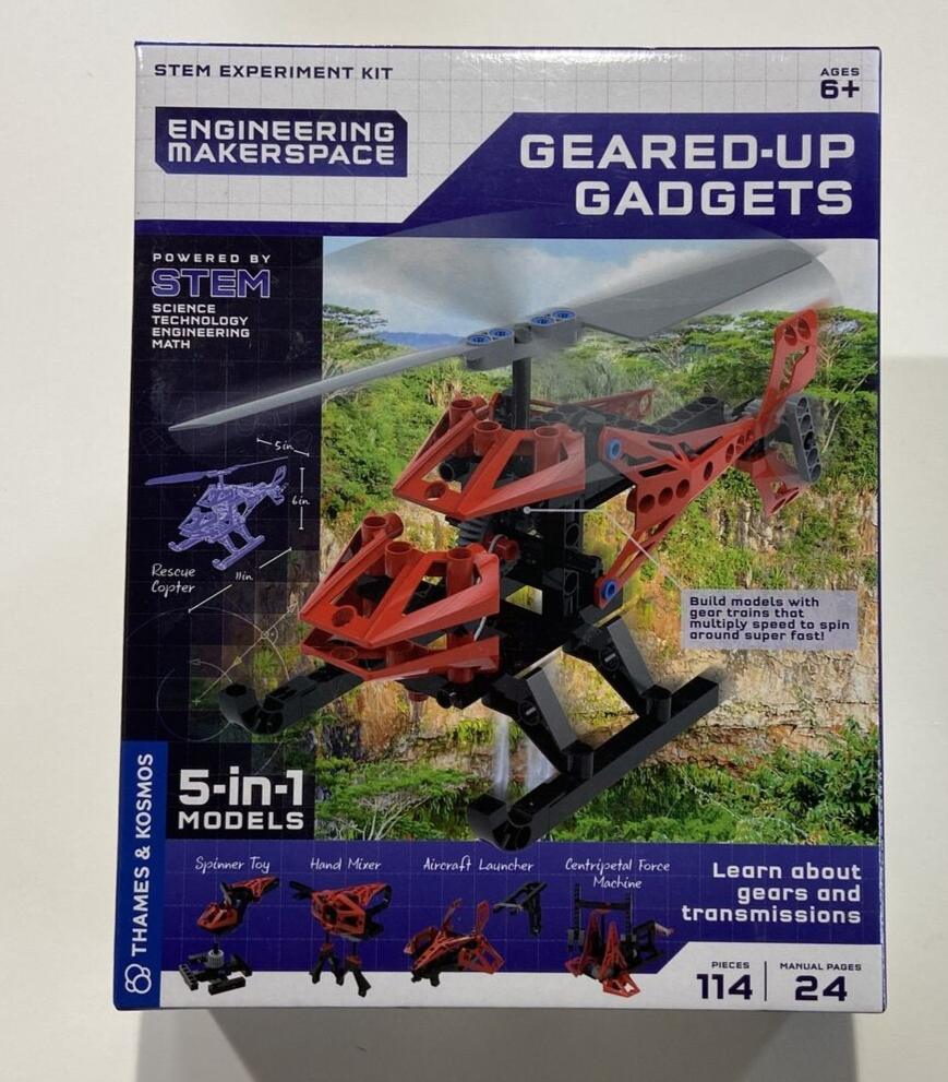 Thames & Kosmos Engineering Makerspace Geared-Up Gadgets Science Experiment Kit
