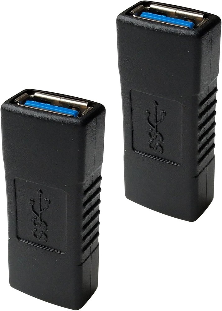USB 3.0 Coupler Female to Female Adapter 2 Pack Extender