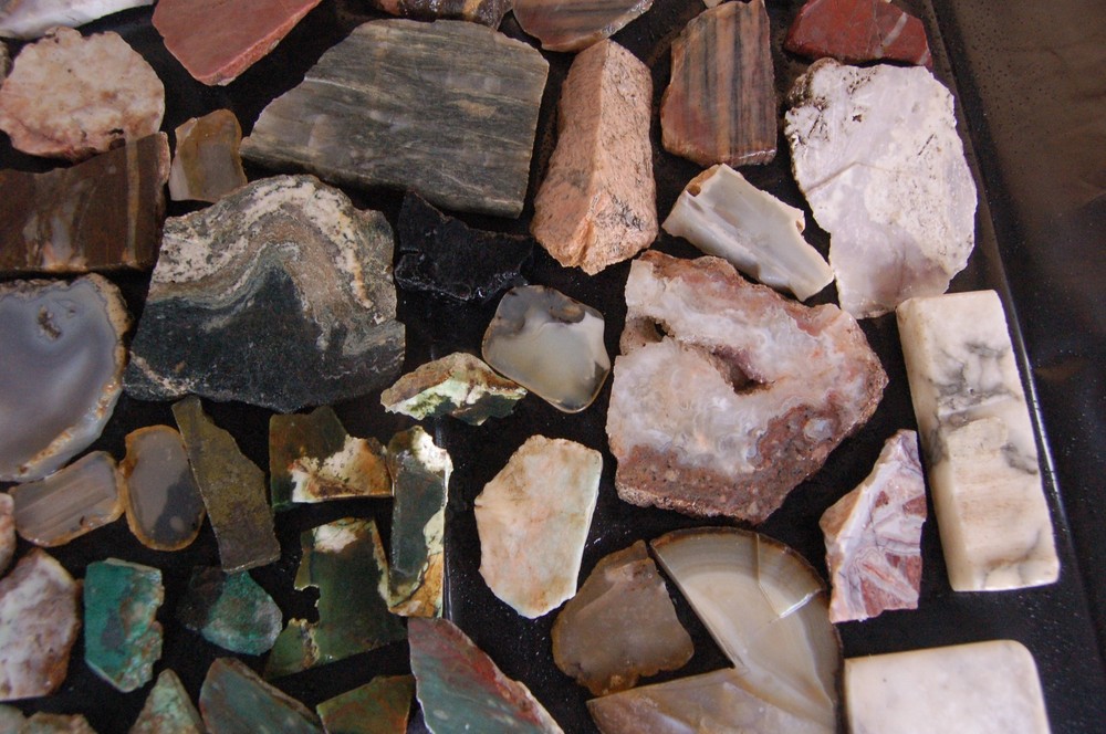 Miscellaneous Jasper, Agate, Calcite Onyx Slabs End Cuts Ect.
