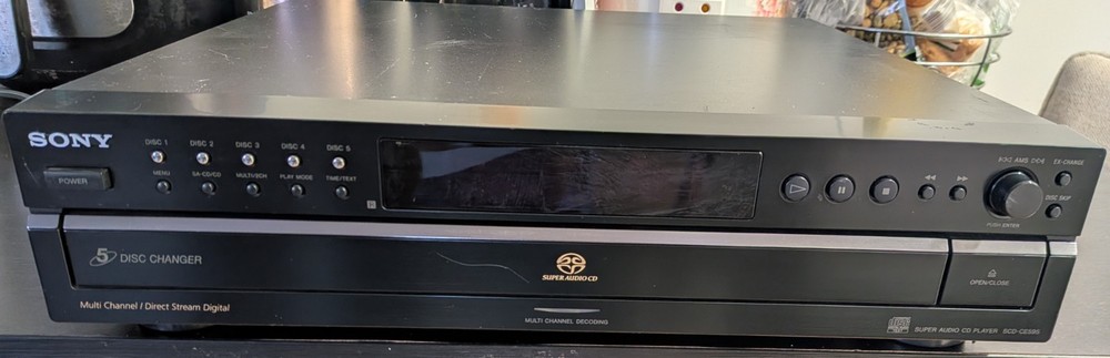 Sony SCD-CE595 Super Audio 5 Disc CD Changer WORKING Tested No Remote