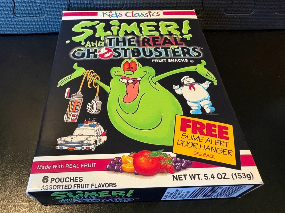 Slimer and the Real Ghostbusters fruit snacks - Empty custom design display box