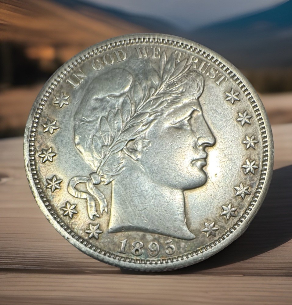 1995o 50c Barber Half Dollar, About Uncirculated