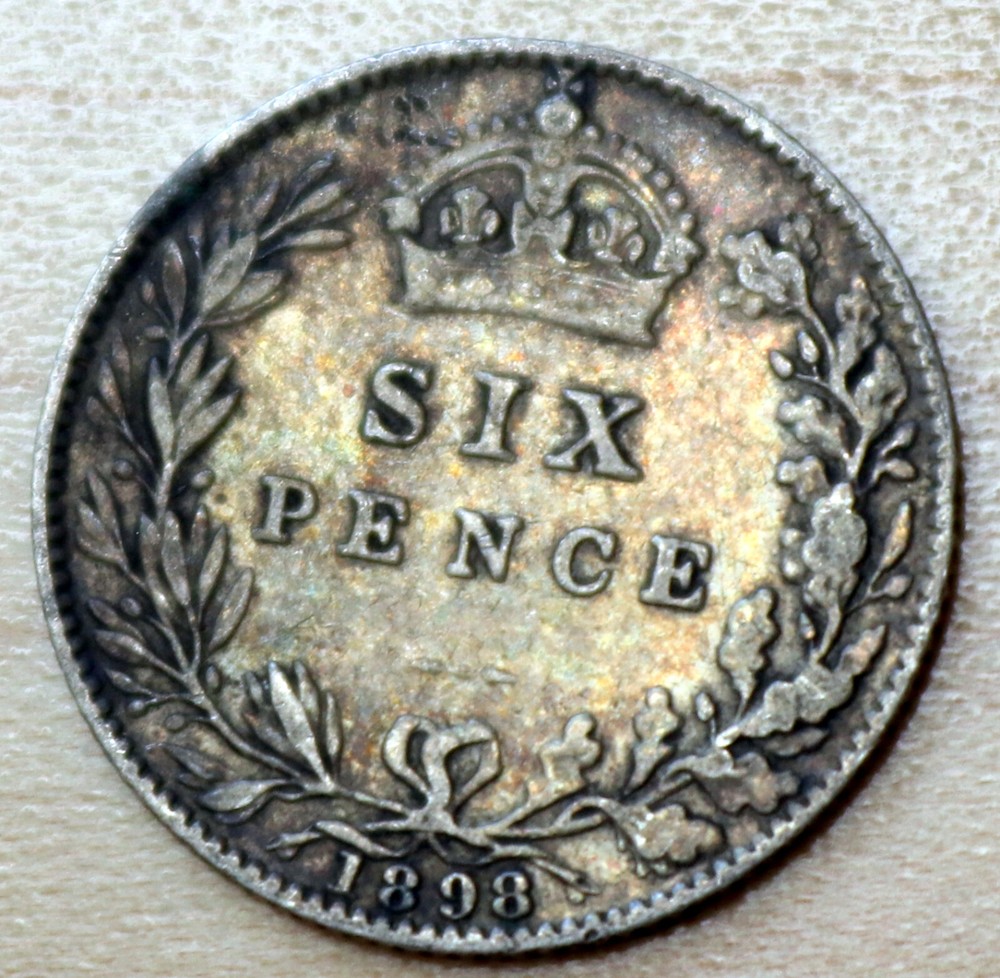 1898 Great Britain 6 Pence Silver
