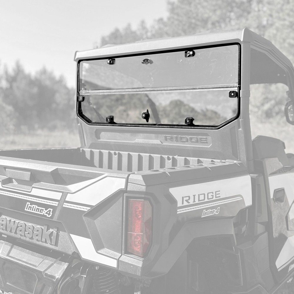 Kawasaki Ridge Folding Flip Down Rear Window Windshield Dust Panel 2024+
