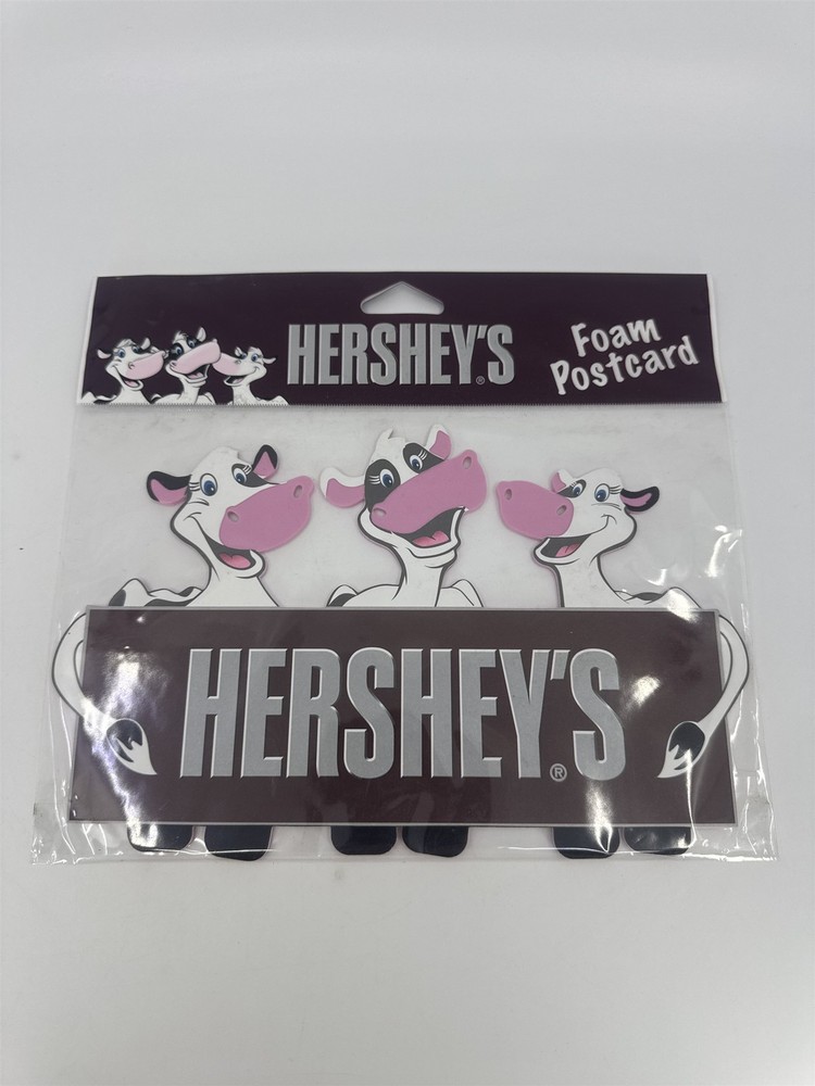 Hershey's Chocolate "Cows It Going?" Foam Postcard W/ Three Cows
