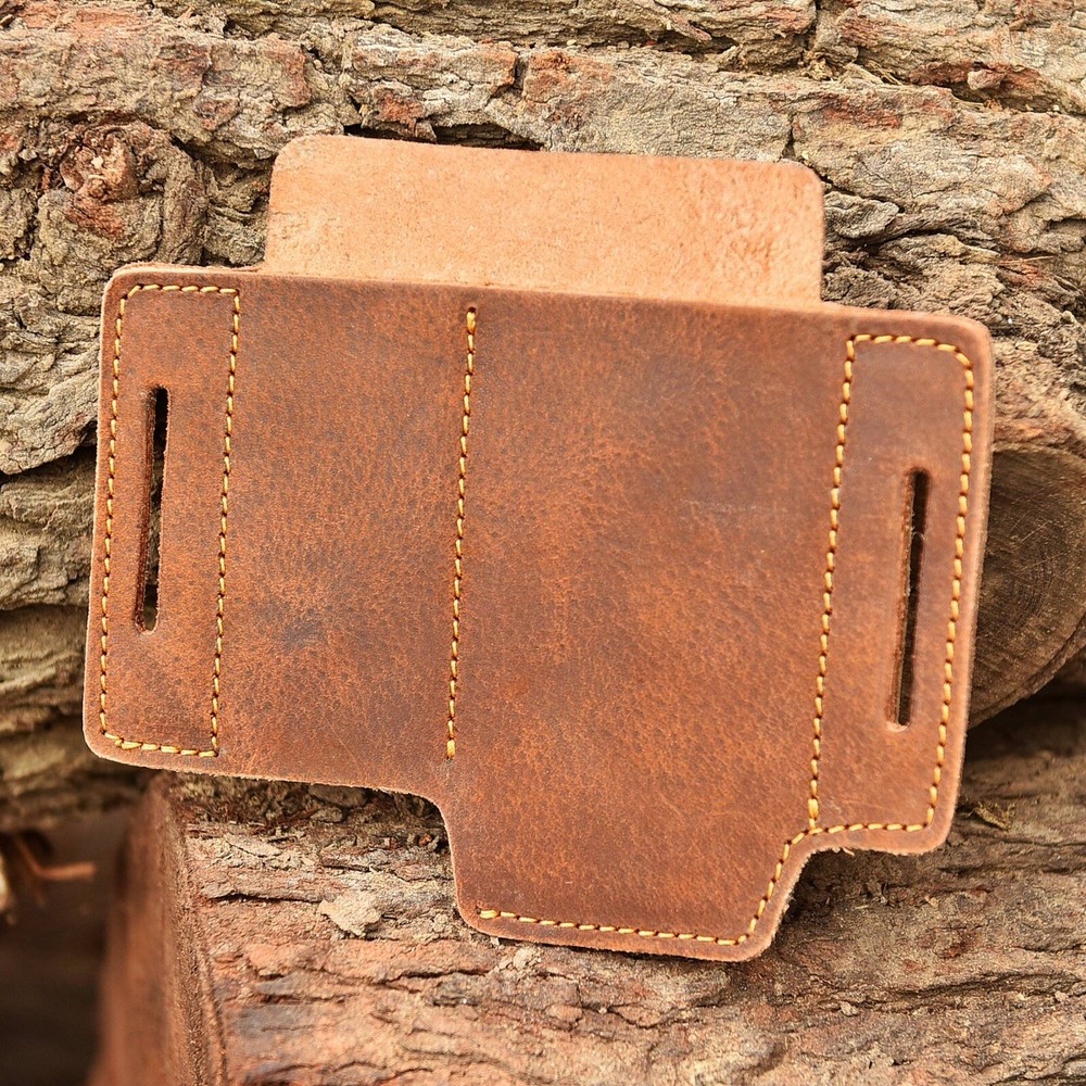 EDC Belt Organizer Multitool Leather Sheath LeatherMan Knife Flashlight Torch