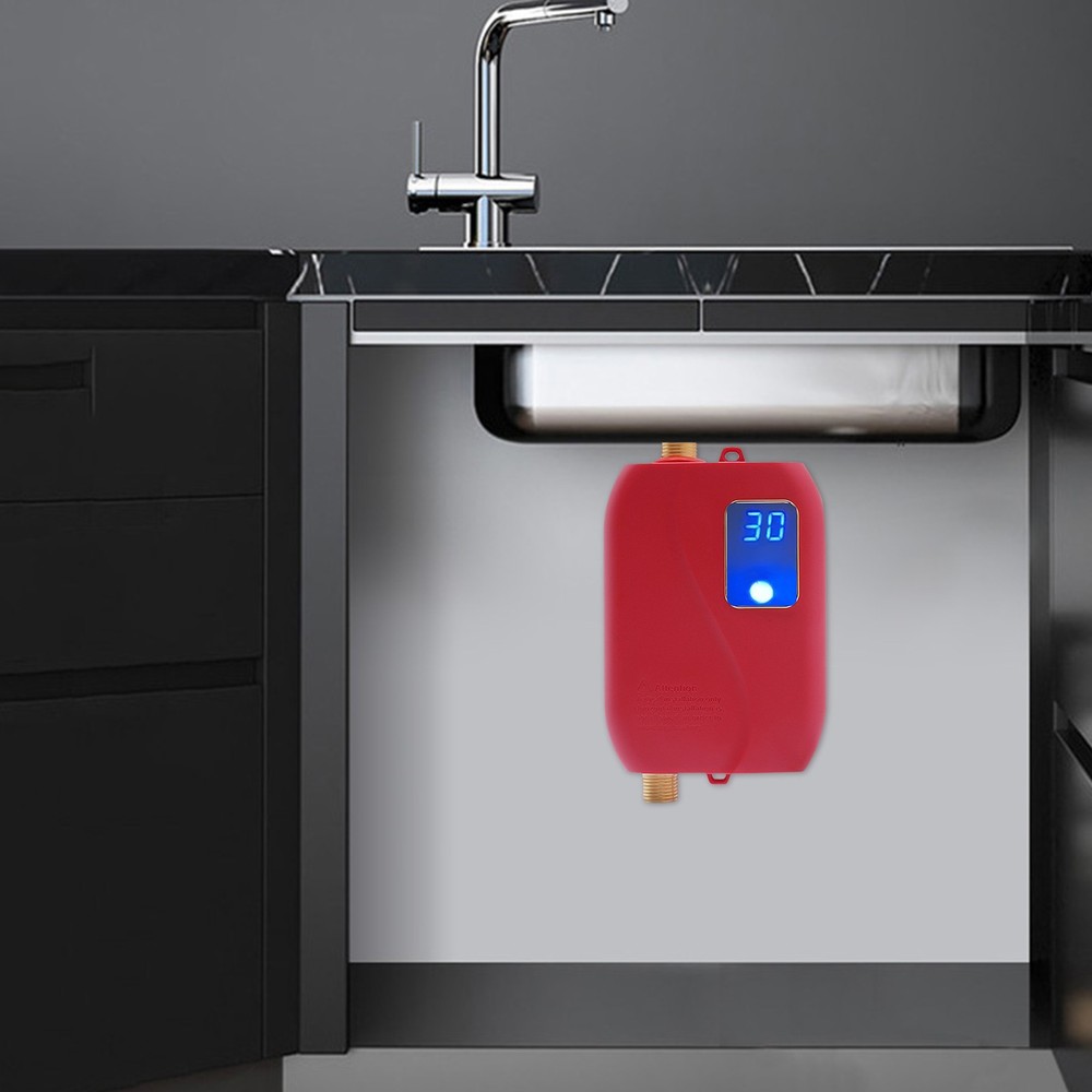 Mini 110v 3000w Instant Tankless Water Heater Electric Hot Water Heater Kitchen