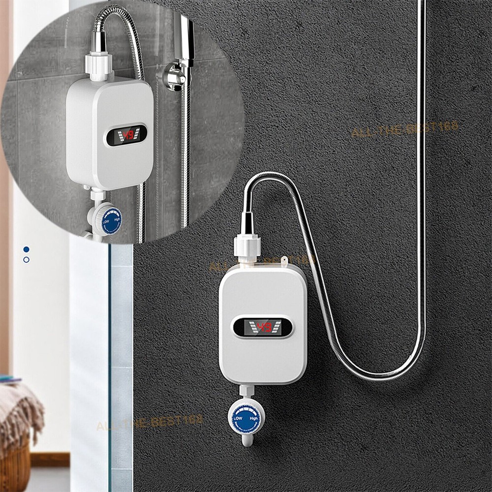 Tankless Hot Water Heater Shower Electric Instant Water Heater Bathroom 110V