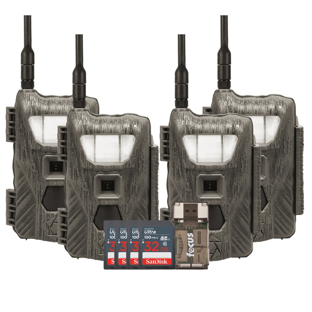 Stealth Cam Flashback White Flash Cellular Trail Camera 4-Pack Bundle