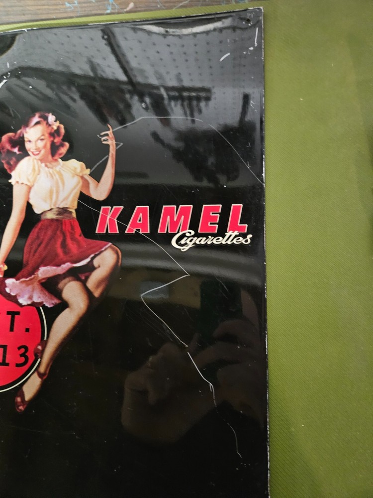 🔥 Kamel Cigarettes Vintage Metal Wall Sign