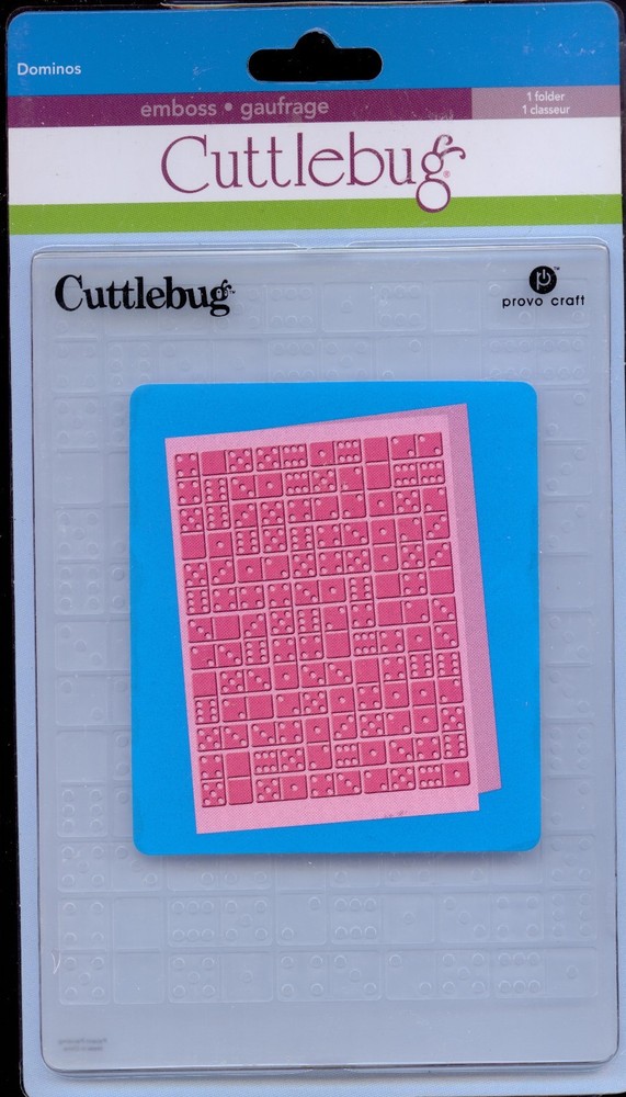 CUTTLEBUG 5x7 embossing folder DOMINOS