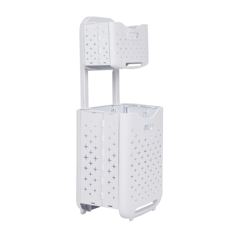 Foldable Multi-tier Laundry Hamper Collapsible Dirty Clothes Laundry Basket