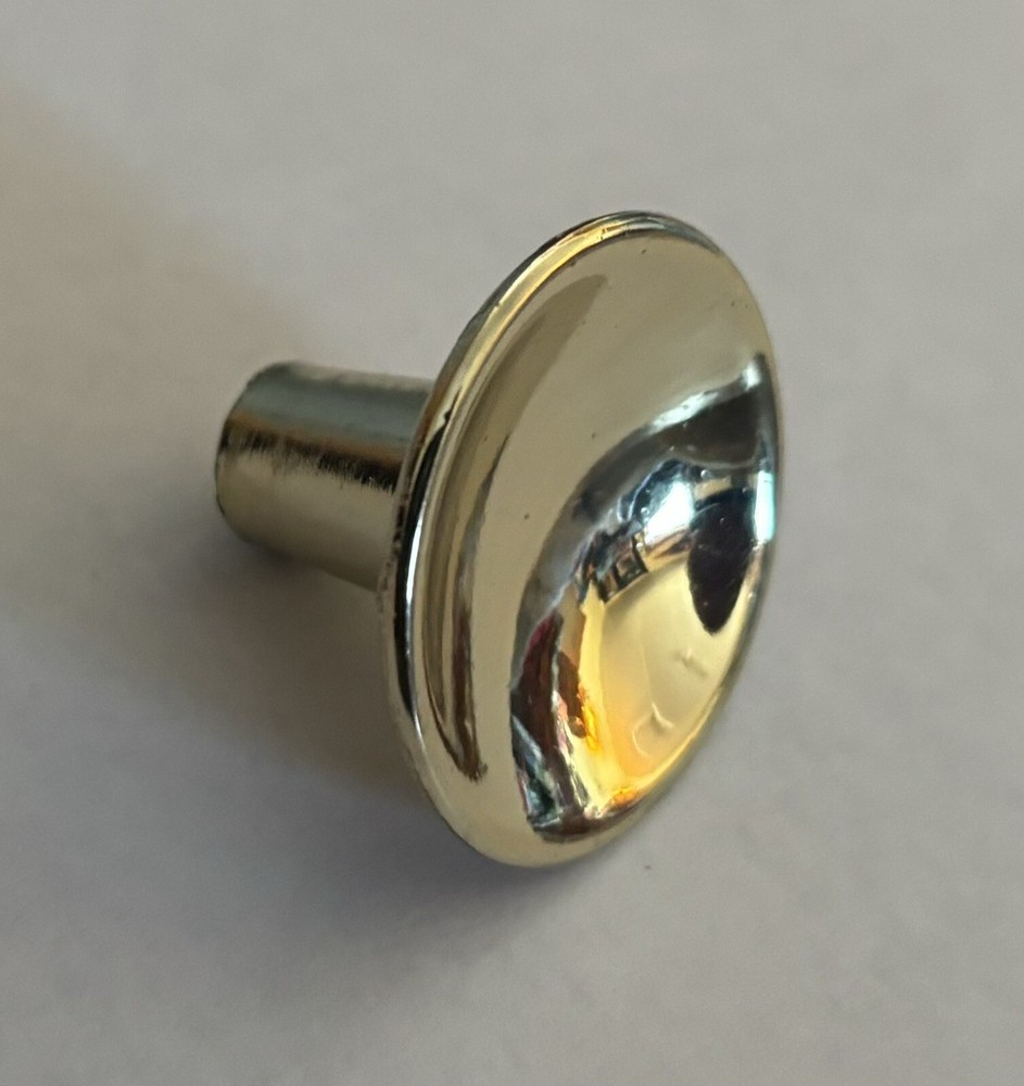 1” BRASS Disc antique hardware Mid Century Modern  MCM drawer pull cabinet knob