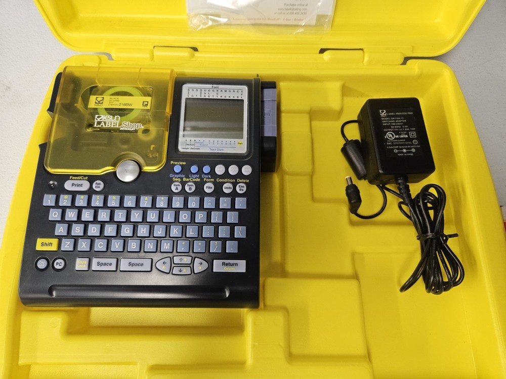 K-Sun 2012xlst Label Maker Printer with Case and Accessories Tested Works