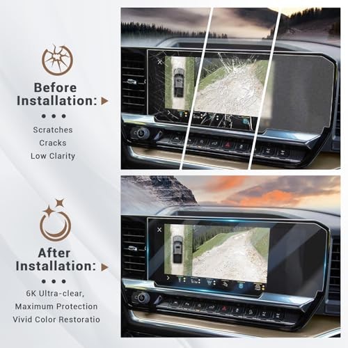 3 Pack Screen Protector for Silverado 2022 2023 2024 2025 Chevy Silverado