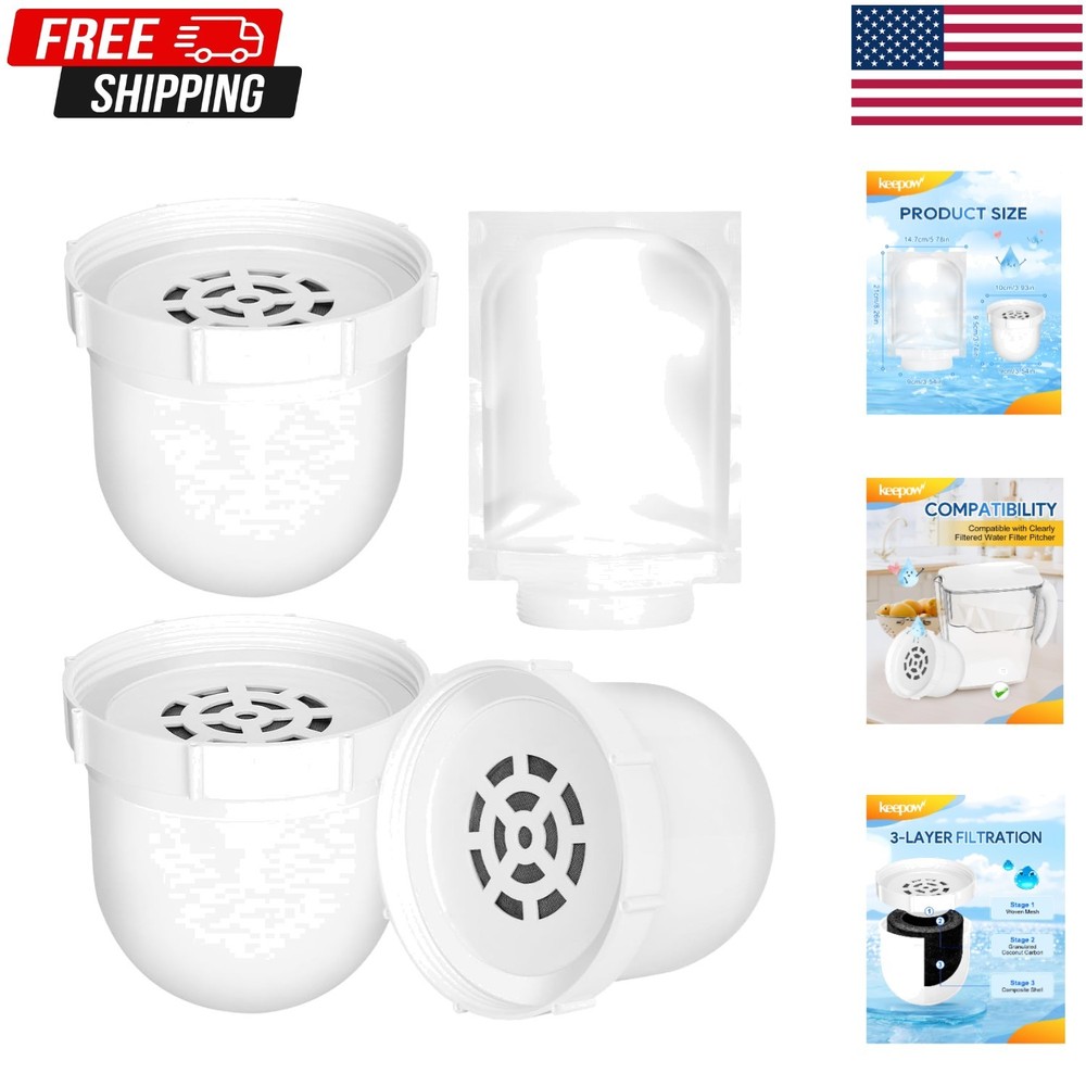 Water Filters Compatible with Clearly Filtered Water Pitcher,3Pack