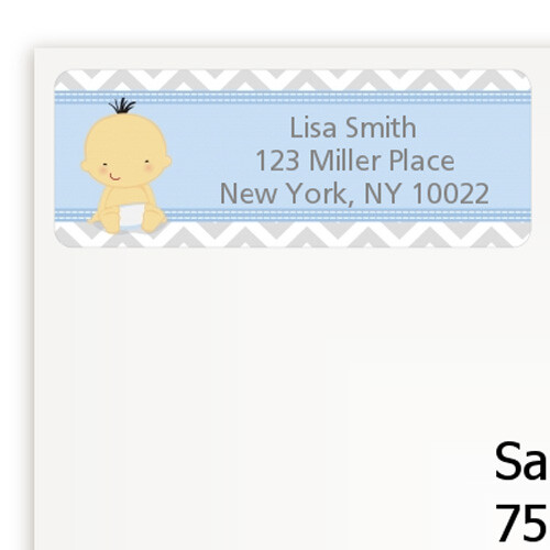 Its a Boy Asian Shower Personalized Return Address Stickers 27 label