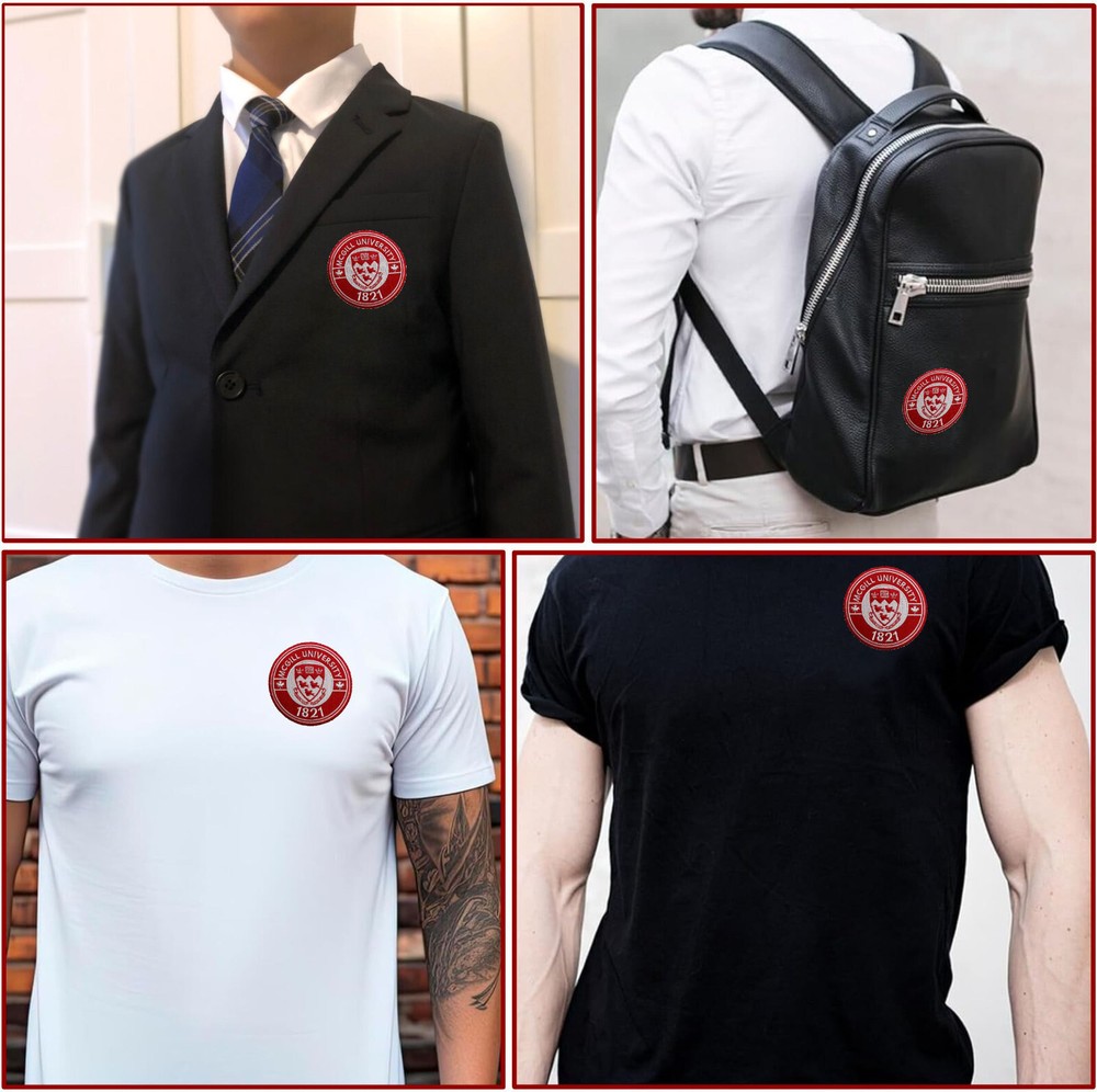 McGill University Logo Iron On Patch - Sew Patch - Embroidered Patch 3.9"