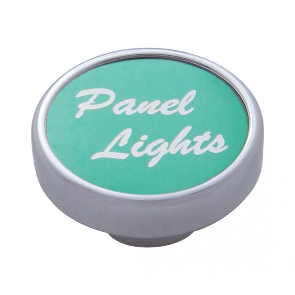 "Panel Lights" Dash Knob - Green Aluminum Sticker