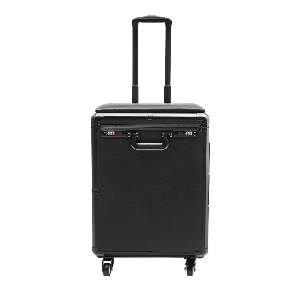 Rolling Makeup Case, Makeup Case with 4 Universal Wheels Combination Lock