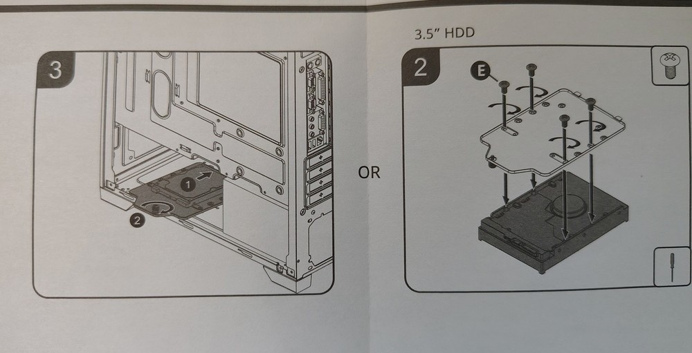 Black SSD, Hard Disk Drive Mounting Bracket for Cooler Master Elite 301 PC Case